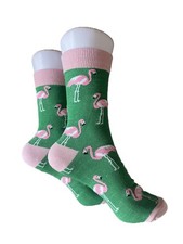   3 PAIRS Pink Flamingo Novelty Socks Tropical Bird Cute Funny Gift UK 4-7  