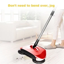 Automatic Broom Sweeper Spin Push Broom 360 Degrees Floor Safe Easy Clean Up