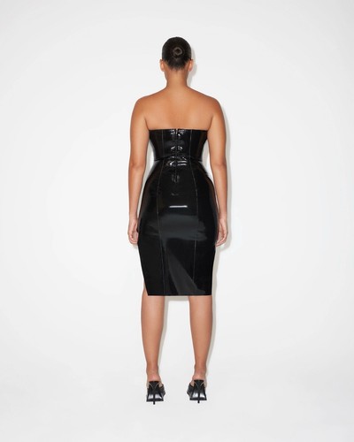 Khy Poster Girl Latex Mini Dress Black Strapless Medium, Brand New - Picture 4 of 9