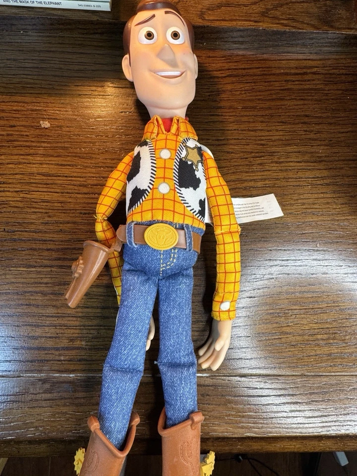 Disney Pixar Thinkway Toy Story Woody 16 дюймов плюшевая кукла электронная без шляпы б/у - Изображение 2 из 4
