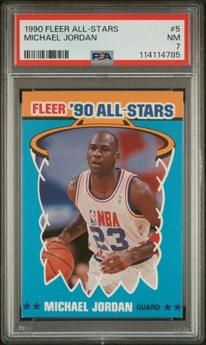 1990-91 Fleer All-Stars #5 - Michael Jordan PSA 7 NM
