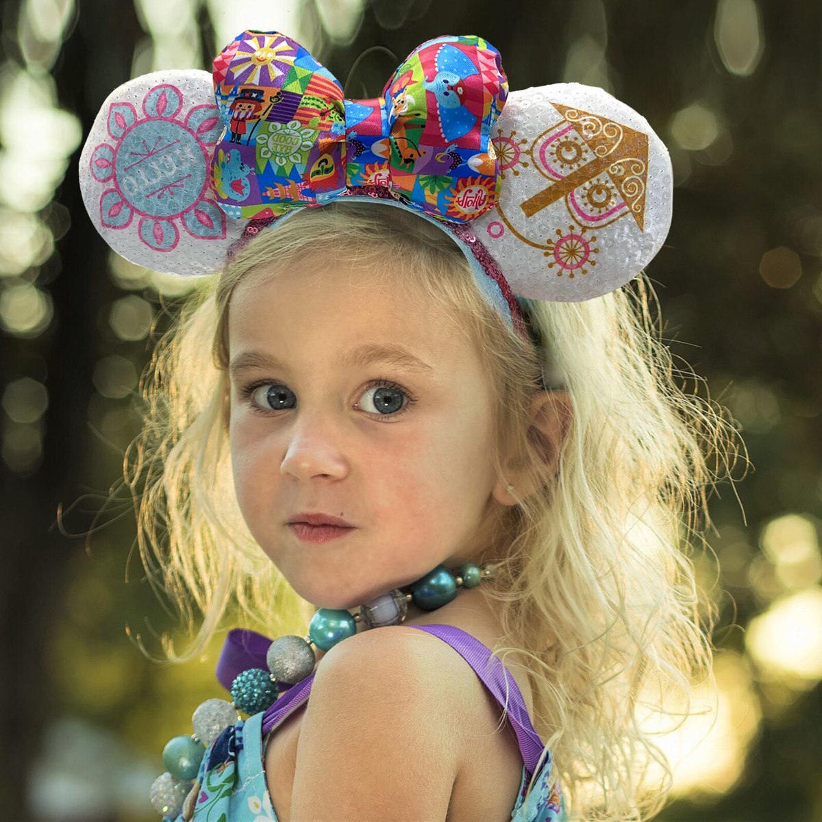 Disney It’s a small world clock minnie ears headband Moving Spinning Mouse Ears It main image 4