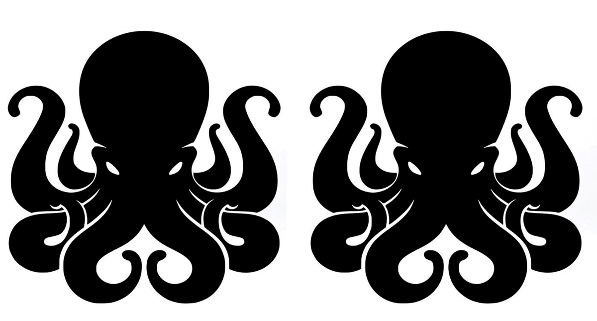 Octopus Kraken Cephalopod 2 Black Vinyl Decals Car Truck Windows