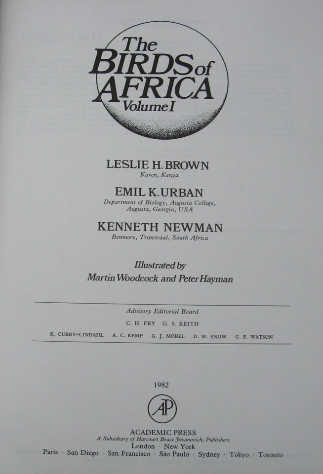 1982 The Birds of Africa- Brown Urban Newman 5 Vol Set ornithology - Image 3 of 4