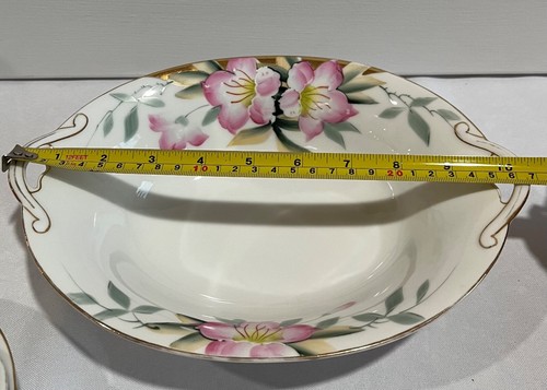 Vintage Noritake Azalea Oval Serving Bowl Set Of 3 10.5”,9.5,8.5 Hand Painted - Picture 3 of 18