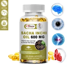 Sacha Inchi Oil Softgels Support Brain Heart Joint Hair Skin Health Antioxidant