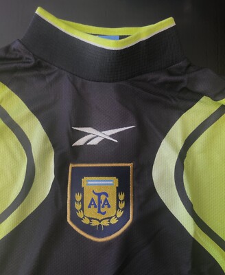 NEW ARGENTINA 98/99 GOALKEEPER REEBOK SOCCER JERSEY Vintage Size M