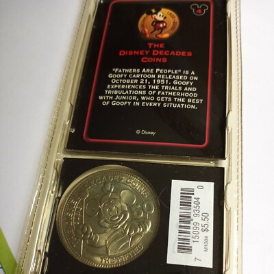 2000 Disney Store Decades Coin #4 1951 Fathers Are People a Goofy