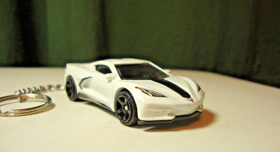 2020 CHEVY CORVETTE WHITE NEW KeyCHAIN! KEY RING Diecast 2019 20 21 | eBay