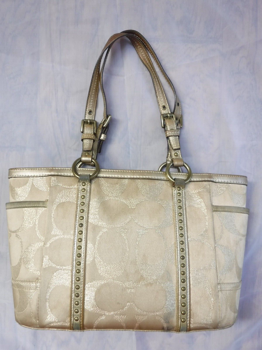 Coach Authentic Gold Tone Tote Bag ~No H0768-11505~ | eBay