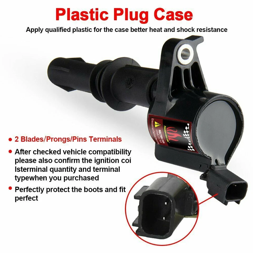 8 bobinas de encendido y bujía SP515 SP546 para Ford F350 Super Duty 2005-08 5,4 L Foto 4 de 4