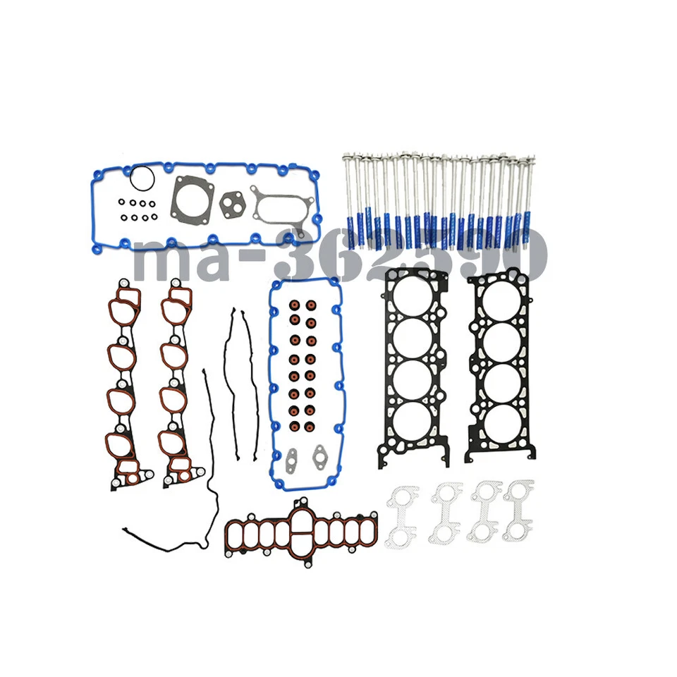 Juego de pernos de junta de culata de 4,6 L aptos para Ford E-150 Econoline Club Wagon 1997 1998 1999 Foto 2 de 4