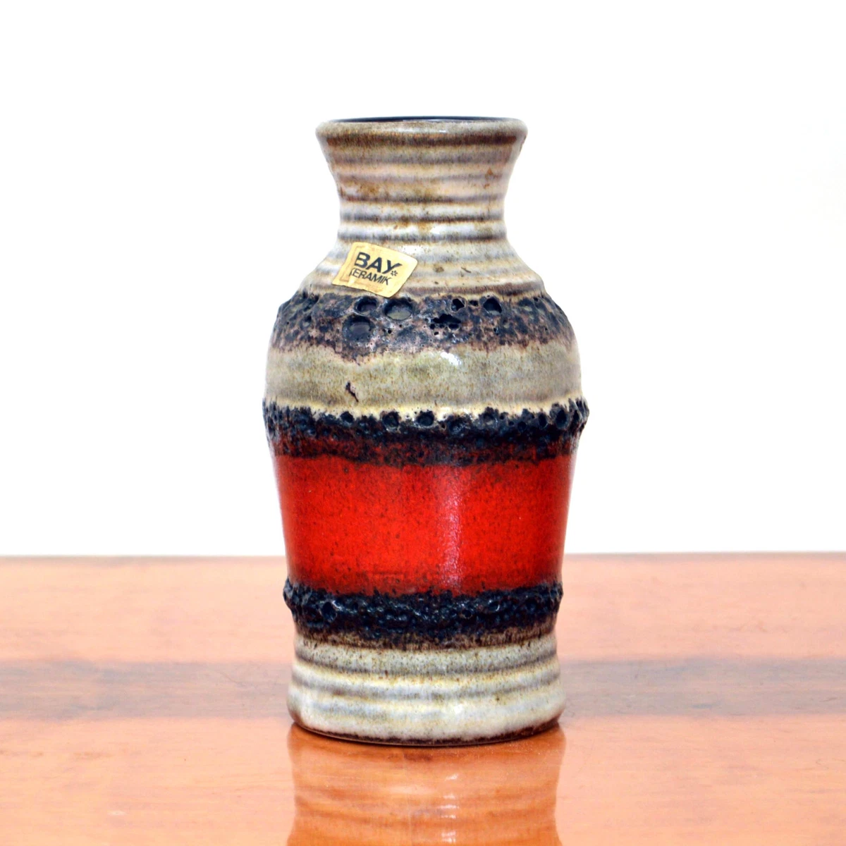 West German pottery BAY KERAMIK fat lava VASE 630-20 vintage 70s mid century