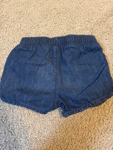 Cat & Jack Girls' Size 18 months Dark Blue 100% Cotton Knit Shorts w/ Drawstring - 第 2/2 張圖片