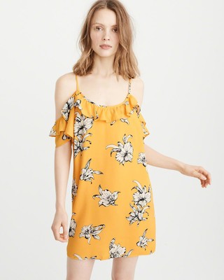 abercrombie yellow dress