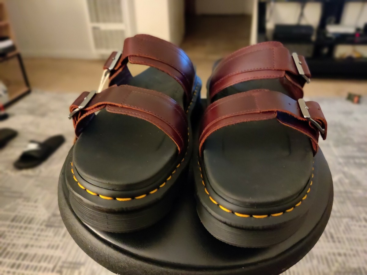 Dr.Martens☆MYLES SLIDE SANDALサンダル 23523211 Dr. Martens MYLES Size 13 Leather Slide Sandals Burgundy