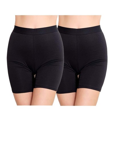 Nabtos Women Black Boyshort Brief Underwear Pack 2 Anti Chafing Long short 3XL - 第 1/4 張圖片