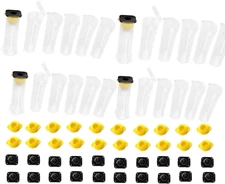 20 Pcs Beekeeping Queen Bee Roller Cages Queen Bee Rasing Rearing Cell Cup Kit H