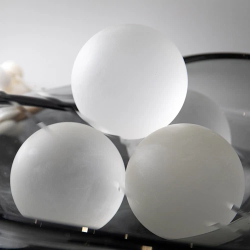 Centro de mesa bola decorativa esfera de cristal esmerilado macizo vidrio opaco 90MM-100MM - Imagen 3 de 11