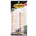 Stopper Original Pinkies, Size 10, Card of 24, Pink/White Crappie Jig #P-10-A