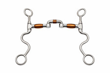 Horse SS 5" Swivel Low-Port Mouth Articulating Correction Bit Copper 35GA14B