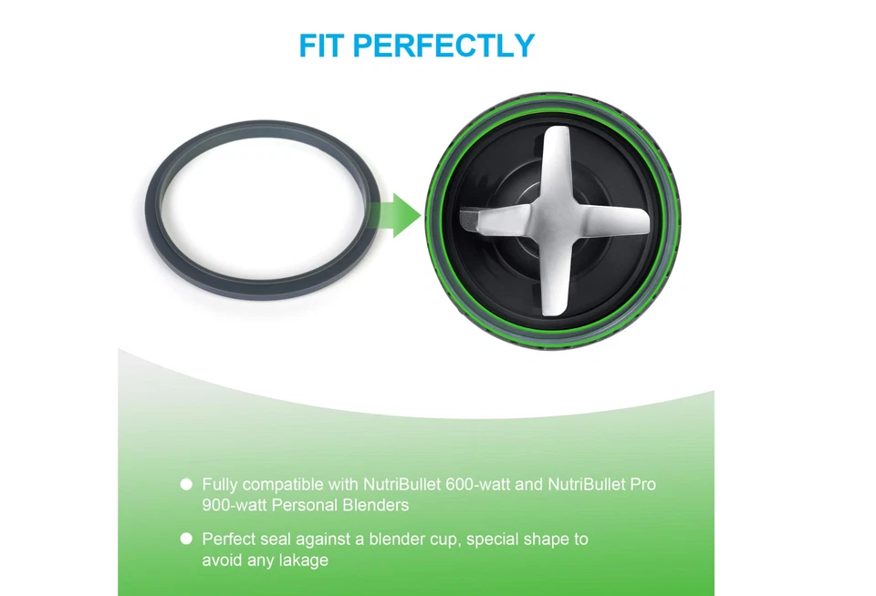 3PCS Gasket Seal Rings for NutriBullet 600W 900W Blender Replacement Parts - Image 3 of 4