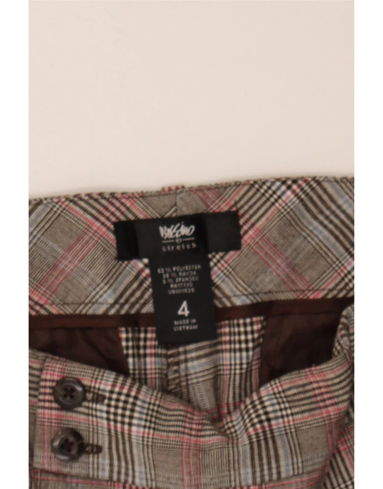 Pantalones Cortos Chinos MOSSIMO Mujer US 4 Pequeños W30 Gris Cuadros Poliéster CZ37 Foto 3 de 3