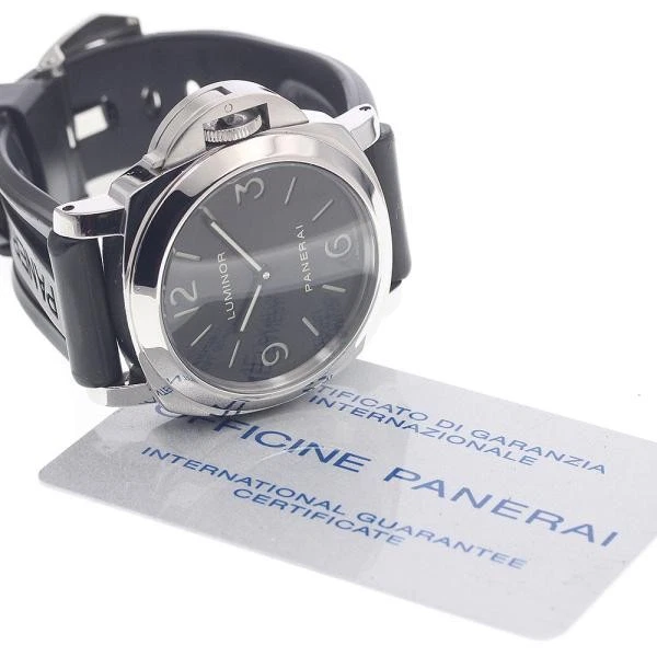 Panerai — Officine Panerai Luminor Base 44mm PAM00112 44mm SS Black Dial Watch #C4230
