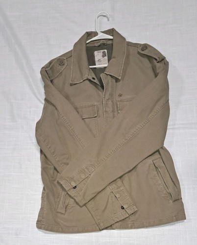 Old Navy Chore Coat Tan Jacket Mens Large Durable Cotton Casual Style - Picture 2 of 12