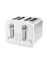 White Stainless Steel 4-Slice Toaster