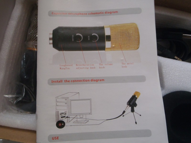 Archer Condenser Microphone with Stand in open box