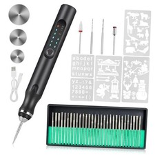 Rechargeable Cordless Engraving Machine, Electric Engraving Pen with 37 Bits,