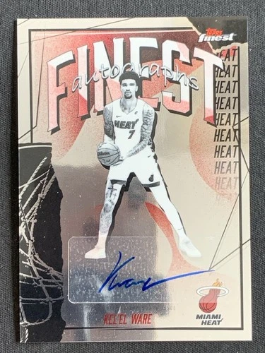 Kel'el Ware 2025-26 Topps Finest Auto Miami Heat #FAU-KW -e4