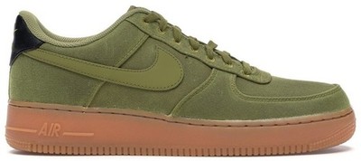 nike green air force 1 trainers with gum sole