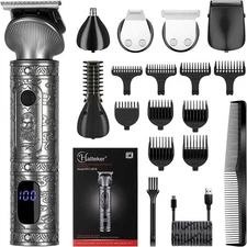 Hatteker Beard Trimmer Kit for Men Professional Hair Clipper T-Blade Beard... 