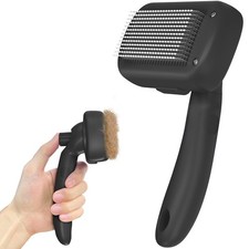 Self Cleaning Shedding Brush - Skin Friendly Grooming Tool for Dogs, Cats, and P