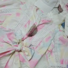 Pastel Tie-Dye Lace Blouse