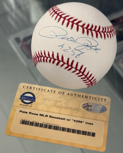 Pete Rose Signed Autographed MLB Baseball - Inscribed "4256" - Steiner Authen.