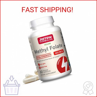 Jarrow Formulas Extra Strength Methyl Folate 400 mcg, Dietary Supplement for Car