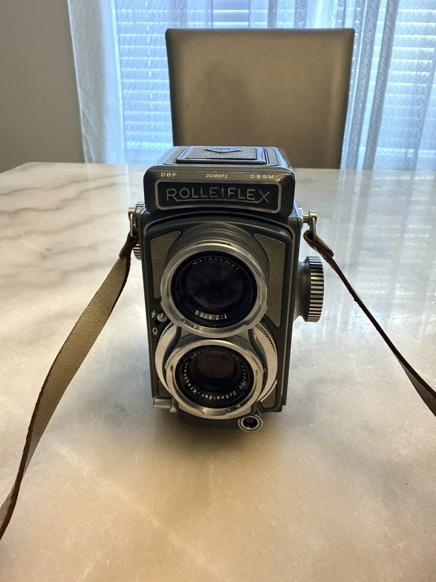 Rolleiflex baby rollei ケース付き RARE BLACK 4x4 Baby Rolleiflex w/Leather Case, Strap, Manuals, EX