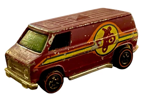 1974 Hot Wheels Redline SUPER VAN Plum Motocross Bike Flying Colors READ