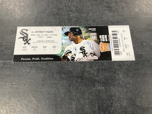 TALÓN DE BOLETO WHITE SOX 2013 8/12/13-8/13/13-8/14/13 VS TIGRES - Imagen 2 de 4