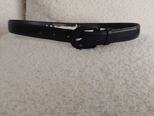 Karen Scott Black 1 in Wide Leather Belt.   JUNIOR Size M