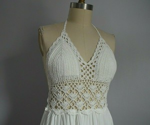 white crochet top maxi dress
