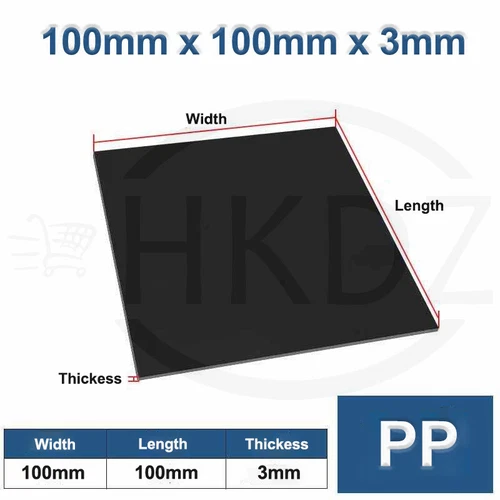 PP Kunststoff Platte Polypropylen Hartplatte 1-60mm Platte Zuschnitt Schwarz - Bild 37 von 90
