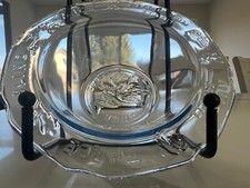 Vintage - Tiara Glass - Ice Blue Glass - Mother Goose Nursery Rhyme Bowl - EUC