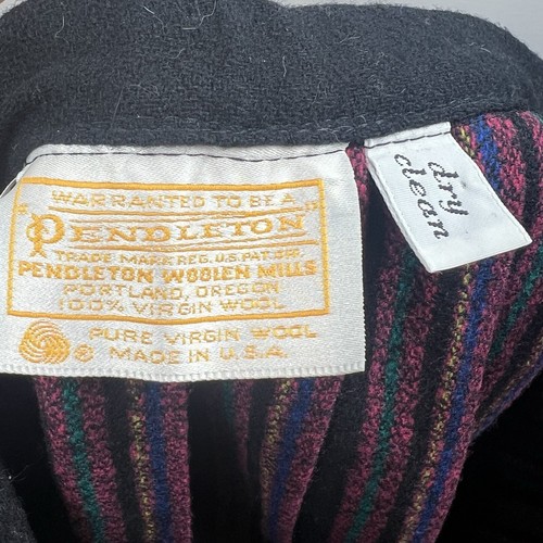 Pendleton Women's Vintage Pleated Wool Midi Skirt Size 8 Black Pink Plaid - Picture 11 of 14