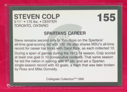 Steven Colp Collegiate Collection Card 155 - Picture 2 of 2