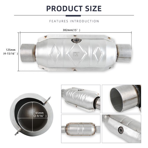 2PCS 2.5" In/Out Catalytic Converters EPA For Dodge Ram 1500 2500 5.7L - Foto 3 di 15