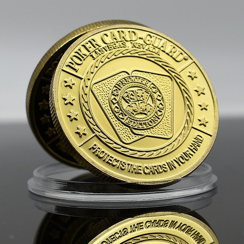 Tarjeta de póquer Texas Hold'em Lasvegas-guardián moneda ficha de oro medalla conmemorativa de la suerte - Imagen 5 de 12